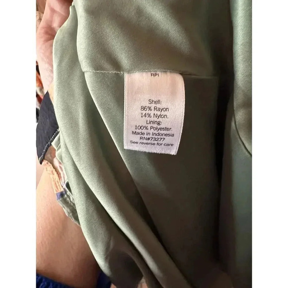 Nine West Women's Long Sleeve Abstract Printed Button-Up Shirt Dress Size XXL - Picture 6 of 6